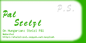 pal stelzl business card